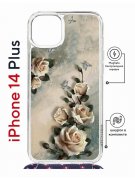 Чехол-накладка Apple iPhone 14 Plus (625962) Kruche PRINT Белые розы