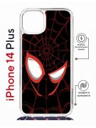 Чехол-накладка Apple iPhone 14 Plus (625962) Kruche PRINT Человек-Паук черныи?
