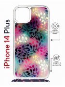 Чехол-накладка Apple iPhone 14 Plus (625962) Kruche PRINT Цветные листья