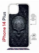 Чехол-накладка Apple iPhone 14 Plus (625962) Kruche PRINT Череп техно