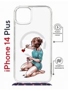 Чехол-накладка Apple iPhone 14 Plus (625962) Kruche PRINT Рисуя любовь