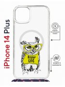 Чехол-накладка Apple iPhone 14 Plus (625962) Kruche PRINT Сова в очках