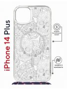 Чехол-накладка Apple iPhone 14 Plus (625962) Kruche PRINT Skull White