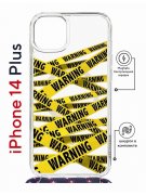 Чехол-накладка Apple iPhone 14 Plus (625962) Kruche PRINT Warning