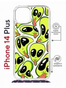 Чехол-накладка Apple iPhone 14 Plus (625962) Kruche PRINT Инопланетянин