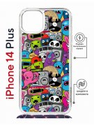 Чехол-накладка Apple iPhone 14 Plus (625962) Kruche PRINT Monsters music