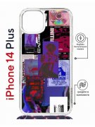 Чехол-накладка Apple iPhone 14 Plus (625962) Kruche PRINT Стикеры Киберпанк