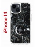 Чехол-накладка iPhone 14 Kruche Print Двигатель