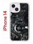 Чехол-накладка iPhone 14 Kruche Print Двигатель