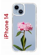 Чехол-накладка iPhone 14 Kruche Print Пион