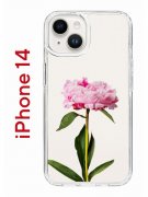 Чехол-накладка iPhone 14 Kruche Print Пион