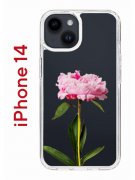 Чехол-накладка iPhone 14 Kruche Print Пион