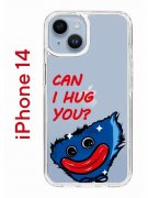 Чехол-накладка Apple iPhone 14  (625957) Kruche PRINT CAN I HUG YOU