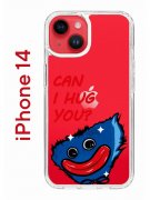 Чехол-накладка Apple iPhone 14  (625957) Kruche PRINT CAN I HUG YOU