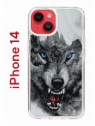 Чехол-накладка Apple iPhone 14  (625957) Kruche PRINT Волк