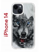 Чехол-накладка Apple iPhone 14  (625957) Kruche PRINT Волк