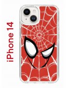 Чехол-накладка Apple iPhone 14  (625957) Kruche PRINT Человек-Паук красный