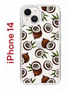 Чехол-накладка Apple iPhone 14  (625957) Kruche PRINT Кокосы