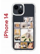 Чехол-накладка iPhone 14 Kruche Print Коты-Мемы