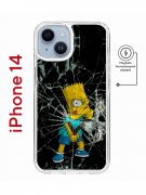 Чехол-накладка Apple iPhone 14  (625959) Kruche PRINT Барт Симпсон