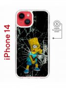 Чехол-накладка Apple iPhone 14  (625959) Kruche PRINT Барт Симпсон