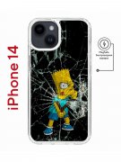 Чехол-накладка Apple iPhone 14  (625959) Kruche PRINT Барт Симпсон