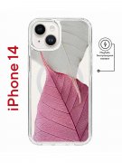 Чехол-накладка iPhone 14 Kruche Print Magnet Pink and white