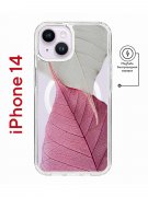 Чехол-накладка iPhone 14 Kruche Print Magnet Pink and white