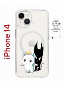 Чехол-накладка iPhone 14 Kruche Magnet Print Angel Demon