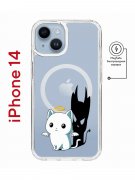 Чехол-накладка iPhone 14 Kruche Magnet Print Angel Demon