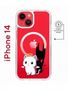 Чехол-накладка iPhone 14 Kruche Magnet Print Angel Demon