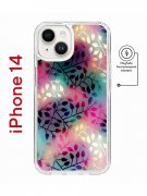 Чехол-накладка iPhone 14 Kruche Magnet Print Цветные листья