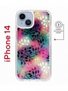 Чехол-накладка iPhone 14 Kruche Magnet Print Цветные листья