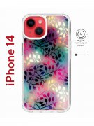 Чехол-накладка iPhone 14 Kruche Magnet Print Цветные листья