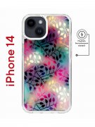 Чехол-накладка iPhone 14 Kruche Magnet Print Цветные листья