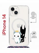 Чехол-накладка iPhone 14  Kruche Magrope Print Angel Demon