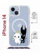 Чехол-накладка iPhone 14  Kruche Magrope Print Angel Demon