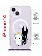 Чехол-накладка iPhone 14  Kruche Magrope Print Angel Demon