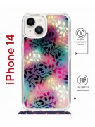 Чехол-накладка iPhone 14 Kruche Magrope Print Цветные листья