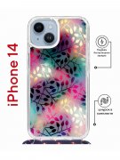 Чехол-накладка iPhone 14 Kruche Magrope Print Цветные листья