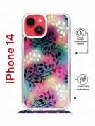 Чехол-накладка iPhone 14 Kruche Magrope Print Цветные листья