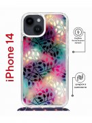 Чехол-накладка iPhone 14 Kruche Magrope Print Цветные листья