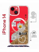Чехол-накладка iPhone 14 Kruche Magrope Print Крафтовые наклейки