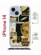 Чехол-накладка iPhone 14 Kruche Magrope Print Стикеры Космос