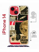 Чехол-накладка iPhone 14 Kruche Magrope Print Стикеры Космос