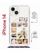 Чехол-накладка iPhone 14 Kruche Magrope Print Коты-Мемы