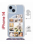 Чехол-накладка iPhone 14 Kruche Magrope Print Коты-Мемы