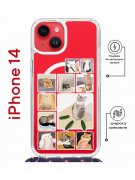 Чехол-накладка iPhone 14 Kruche Magrope Print Коты-Мемы