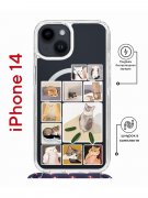 Чехол-накладка iPhone 14 Kruche Magrope Print Коты-Мемы