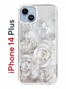 Чехол-накладка Apple iPhone 14 Plus (625954) Kruche PRINT White roses